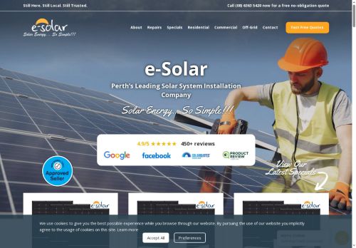 solar shop website